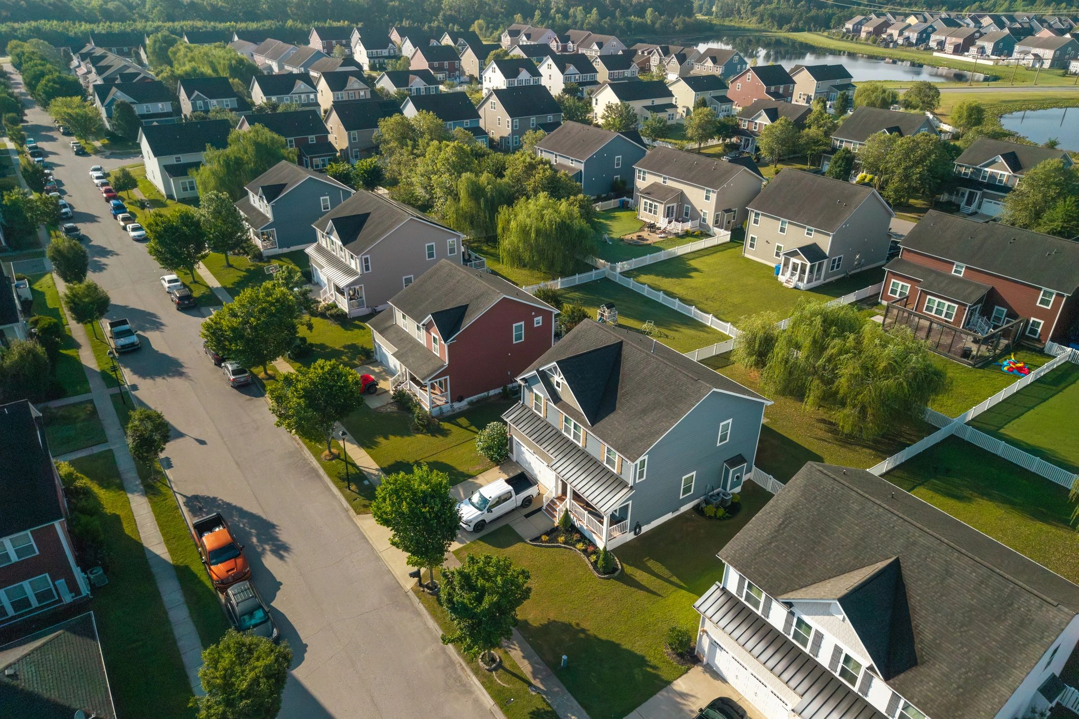 New Suffolk Virginia Houses - Wide Shot - High Angle